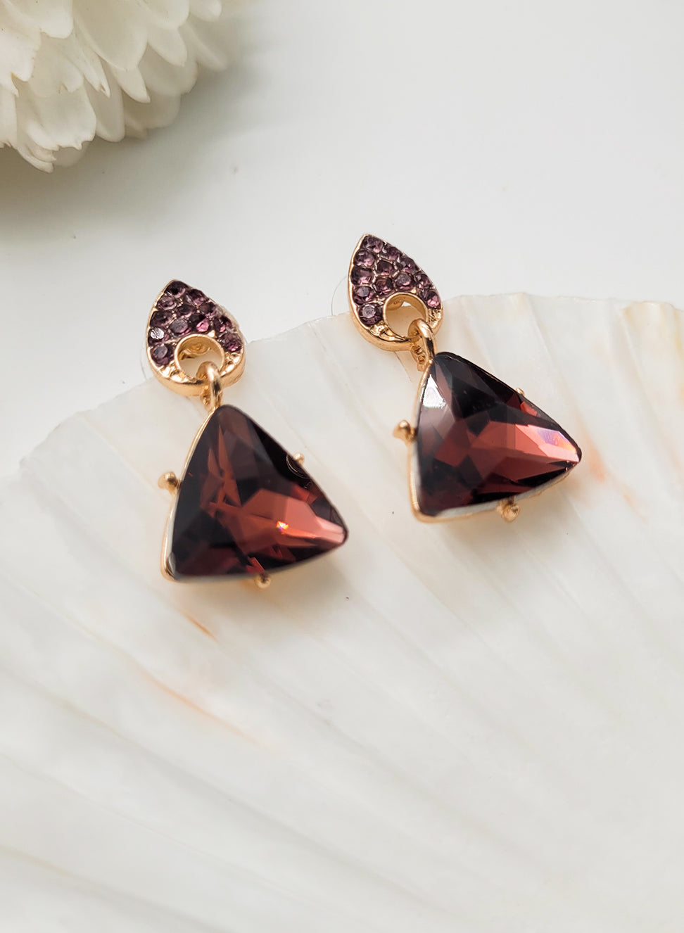 AARUSHI TRIANGLE STONE EARRINGS