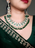 ANAYA GREEN MIRROR PARTYWEAR NECKLACE