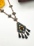 BLACK BEADS KOREAN FASHIONABLE NECKLACE